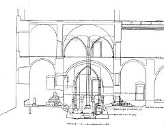 przekrój wykopalisk w kaplicy św. Marii Egipcjanki wg A. Szyszko-Bohusza