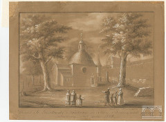 kościółek św. Gertrudy, akwarela T. Stachowicza, 1801 r. 