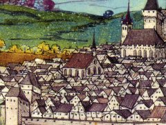 kościół św. Jakuba, widok od południa, panorama Krakowa, 1536/7 r.