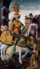 obraz św. Jerzego z głównego ołtarza kościoła