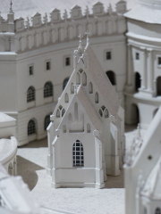 plan rekonstrukcji kościoła św. Jerzego na makiecie projektu polskiego Akropolis według planów Stanisława Wyspiańskiego i Władysława Ekielskiego (widok od wschodu)