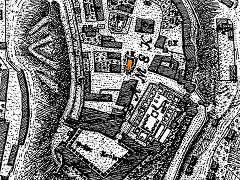 kościół św. Michała (na pomarańczowo) na Planie Kołłątajowskim z 1785 r.