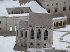 plan rekonstrukcji kościoła św. Michała na makiecie 