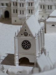 plan rekonstrukcji kościoła św. Michała na makiecie 