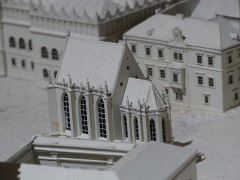 plan rekonstrukcji kościoła św. Michała na makiecie 