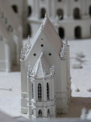 plan rekonstrukcji kościoła św. Michała na makiecie 