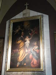 obraz patrona Krakowa św. Józefa, pierwotnie w kościele św. Michała i Józefa, obecnie w kościele karmelitów przy ul. Rakowickiej