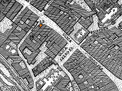 kościół św. Piotra (na pomarańczowo) na Planie Kołłątajowskim z 1785 r.