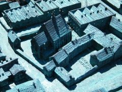 model kościoła św. Szczepana na placu Szczepańskim, widok od północy