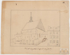 kościół Wszystkich Świętych, rys. J. Brodowskiego, ok. 1836 r.