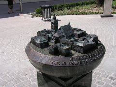 model kościoła Wszystkich Świętych na pl. Wszystkich Świętych, widok od północnego wschodu