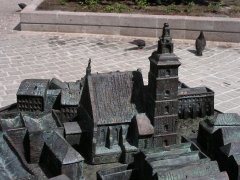 model kościoła Wszystkich Świętych na pl. Wszystkich Świętych, widok od południa